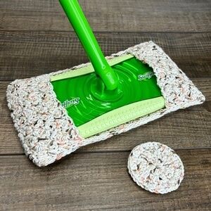 Swiffer Sweeper Cover Scrubbie Handcrafted Crochet Reusable Floor Cleaning Cloth